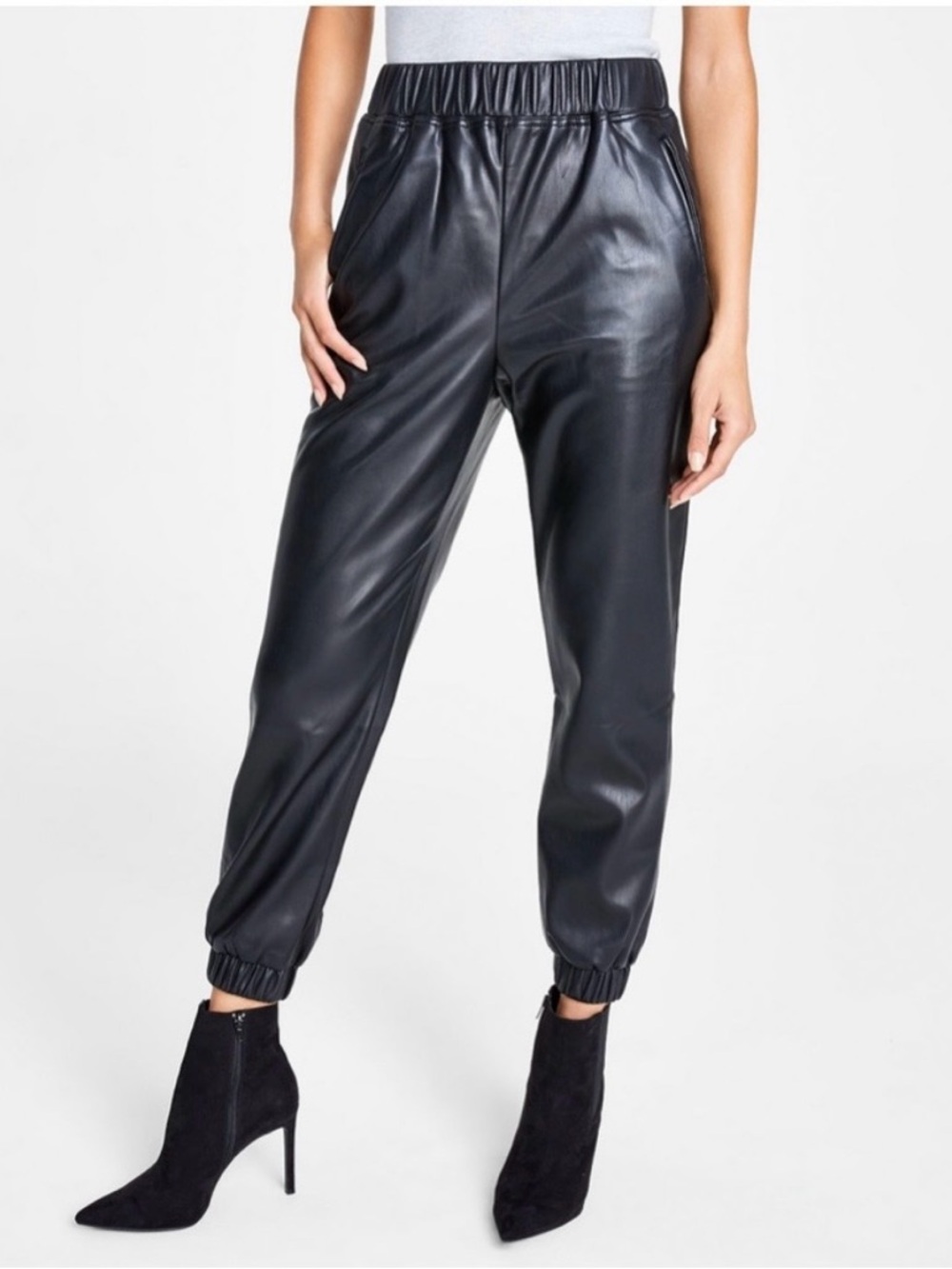 Petite and Stylish XL Leather Joggers